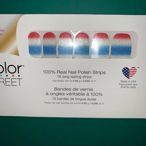 FIRECRACKER POP Glitter Color Street Nail Set New Red White Blue